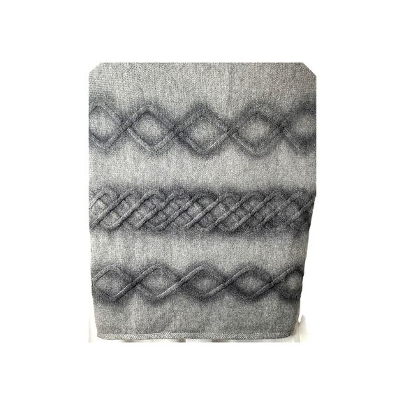 Biancalancia Gray Cable Knit Sweater Vest Sz 42 Merino Wool, Silk & Cashmere - Picture 5 of 7